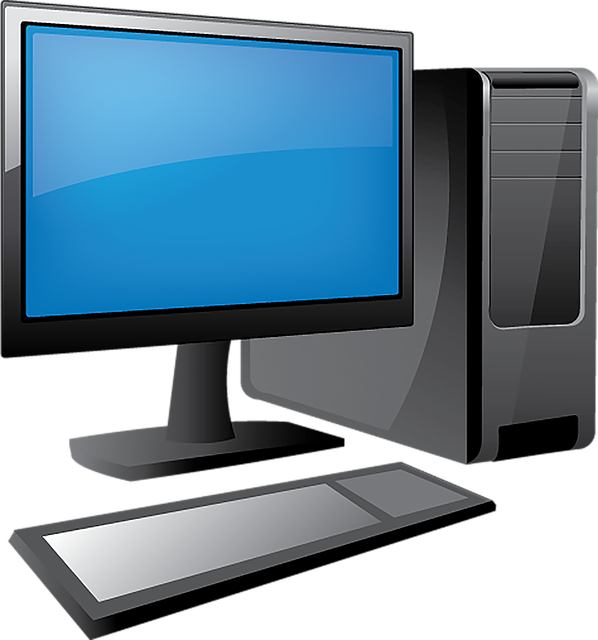 Desktop PC mit Bildschirm